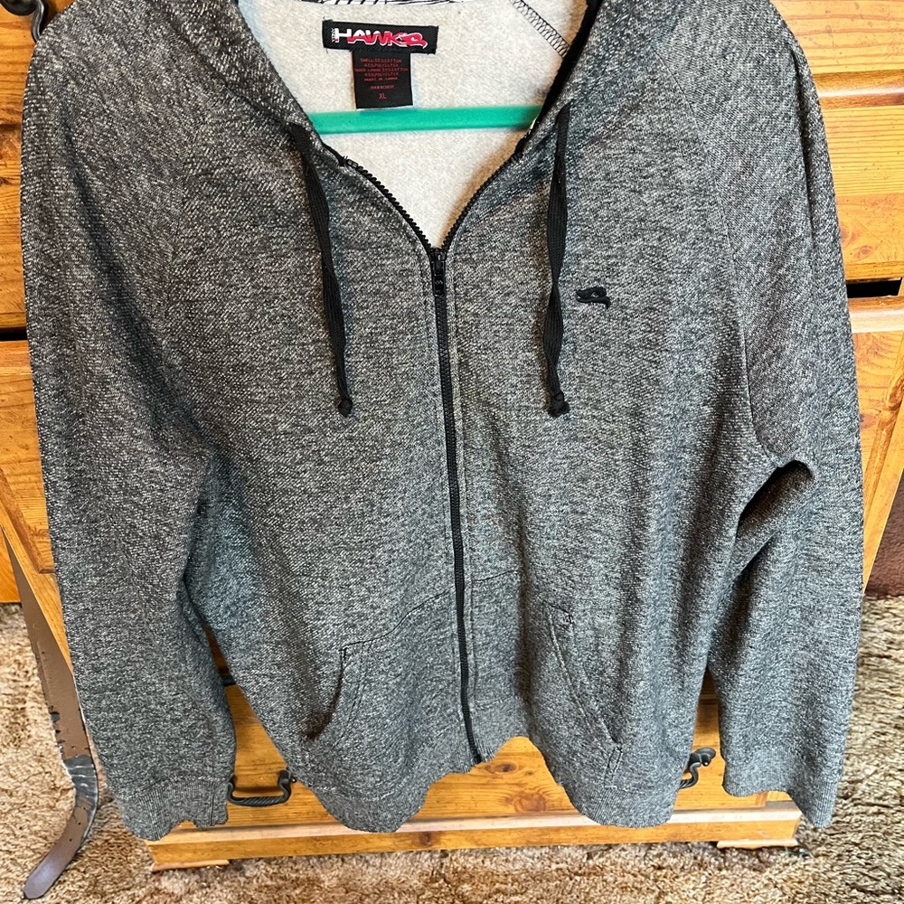 Tony Hawk Men's Zip-Up Gray Sweater